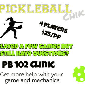 Pickleball 102 Clinic---Beyond Beginners